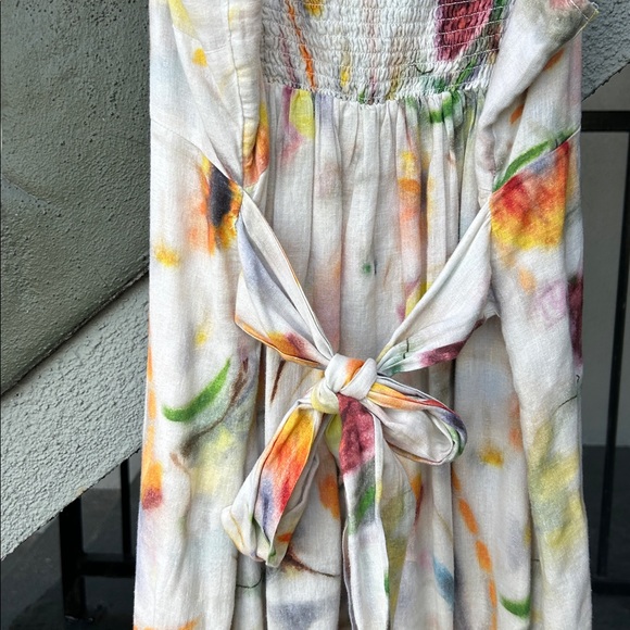 Klass Jonkman Sleeveless Square Neck Linen Blend Midi Dress Size Large - Picture 13 of 13